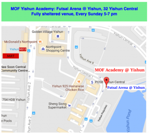 Yishun Futsal Arena Map